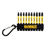 Set 10 biti pentru insurubare de impact, DeWalt DT7275-QZ, profil Torx, 57 mm