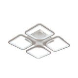 Lustra LED cu Telecomanda Daisy 4 Patrate 52W Lumina Rece Calda Neutra Dimabila Alb, Alessandro DESIGN