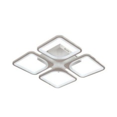 Lustra LED cu Telecomanda Daisy 4 Patrate 52W Lumina Rece Calda Neutra Dimabila Alb