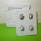 Set de 4 SUPORTURI ARGINTATE pentru ETICHETE DE MASA , in forma de LEBEDE , GULDFYND , Suedia