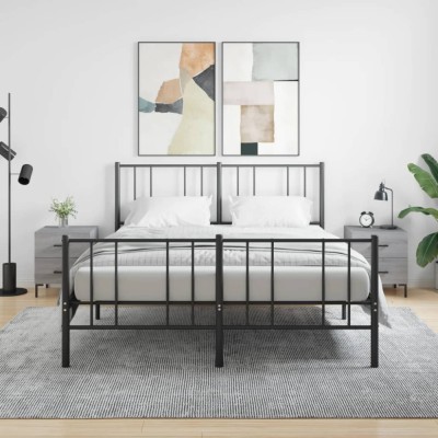 vidaXL Noptiere, 2 buc., gri sonoma, 40x35x47,5 cm, lemn compozit 827321 foto