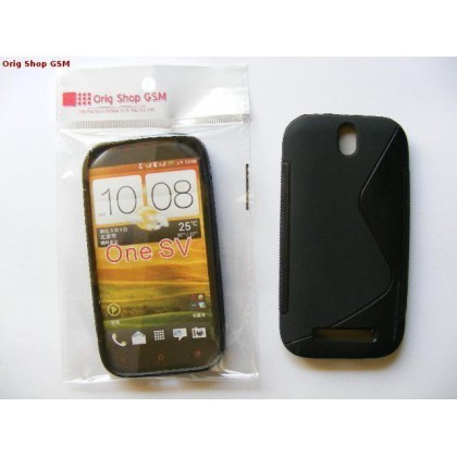 Husa Silicon S-Line HTC One SV Negru