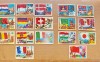 C518-Set 10+7 total 17 bucati steaguri vechi interbelice. Jocul drapelelor.