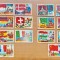 C518-Set 10+7 total 17 bucati steaguri vechi interbelice. Jocul drapelelor.
