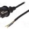 Cablu alimentare AC, 3m, 3 fire, culoare negru, cabluri, CEE 7/7 (E/F) mufa, SCHUKO mufa, PLASTROL - W-98374