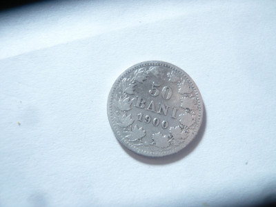 Moneda 50 Bani 1900 Carol I ,argint ,cal. buna-f.buna foto