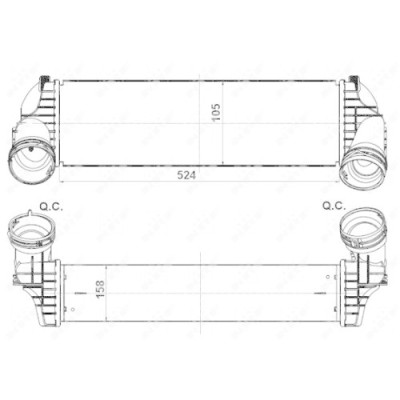 Radiator intercooler Nrf 30359 foto