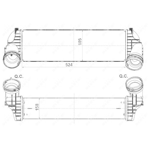 Radiator intercooler Nrf 30359