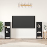 VidaXL Set comodă TV 2 pcs Stejar negru 107 x 35 x 37 cm Lemn compozit