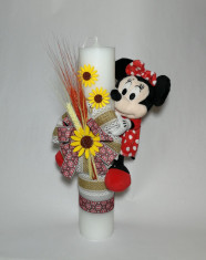 Lumanare pentru botez, 35X7 cm Disney - Minnie Mouse foto