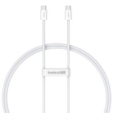 Baseus - Data Cable (P10365200211-03) - Type-C to Type-C, 100W, 1m - Moon White