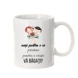 Cana alba personalizata &rdquo;Nasi pentru o zi&rdquo;, INOVATIX&reg;. 330ml