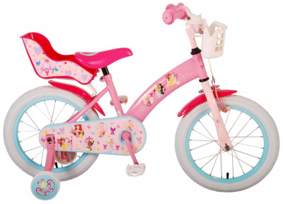Bicicleta pentru copii Disney Princess, 16 inch, culoare roz, frana de mana fata PB Cod:21609-CH foto