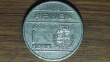 Aruba -moneda de colectie exotica- 1 florin 1993 - Regina Beatrix - semn monetar arc &amp; sageata, frumoasa !