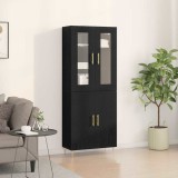 Cumpara ieftin Bufet 2 pcs Stejar negru 69.5 x 34 x 180 cm Lemn compozit