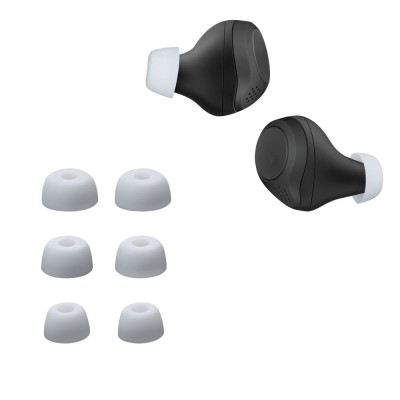 Set 6 Varfuri de schimb pentru casti Jabra Elite 75t/Elite 65t/Active, Kwmobile, Alb, Silicon, 56868.02 foto