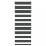 VidaXL Jaluzea tip zebra neagră lățime țesătură 50,9 cm poliester