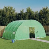 VidaXL Seră cu cadru din oțel, verde, 24 m&sup2;, 6x4x2,85 m