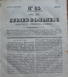 Cumpara ieftin Curier romanesc , gazeta politica , comerciala si literara , nr. 15 din 1844