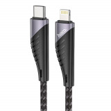 HOCO - Cablu de date (U95 Freeway) - USB Type-C la Lightning, PD 20W, 3A, 1.2m - Negru