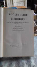 VOCABULAIRE JURIDIQUE - HENRI CAPITANT foto