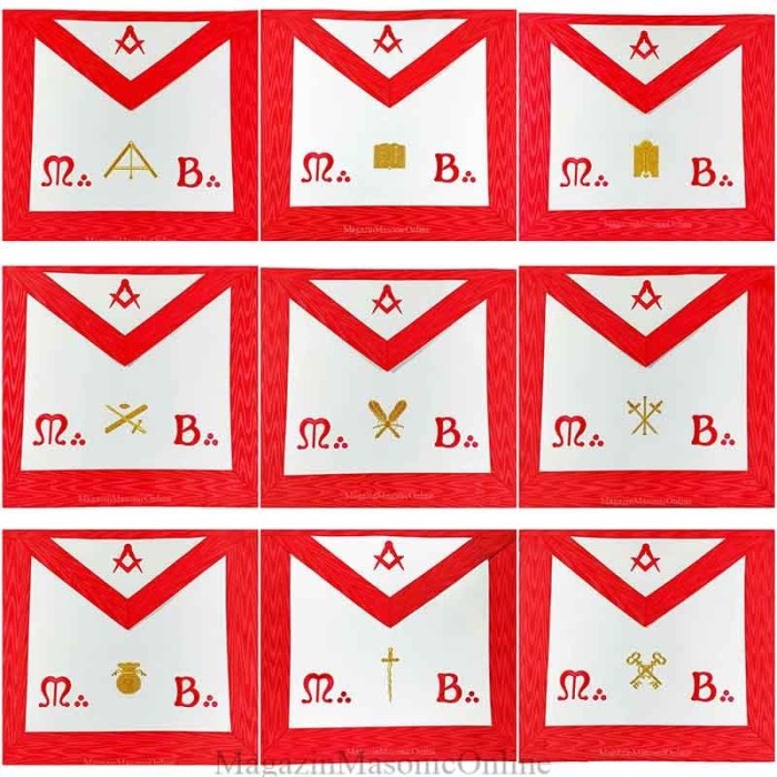 Set Sorturi Ofiter Loja Masonica 9 Bucati