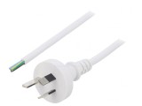 Cablu Alb PVC 3x0,75mm2 1,8m cu Mufă