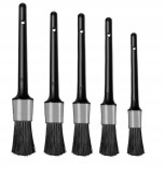 Set 5 pensule curatare, Sintetic/Plastic, Pentru locuri greu accesibile, Negru, Oem