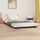 Cadru de pat, gri, 90x190 cm, lemn masiv de pin, vidaXL