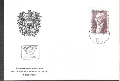 Austria &amp;Ouml;sterreich 1977 Nikolaus Joseph FDC K.083 foto