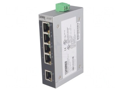 Switch Ethernet Neadministrabil 5 Porturi 12-48VDC foto