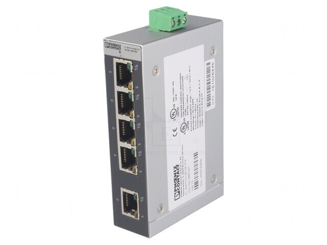 Switch Ethernet Neadministrabil 5 Porturi 12-48VDC