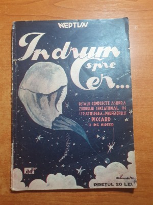 in drum spre cer - zborul in stratosfera a profesorului piccard si kipfer - 1931 foto