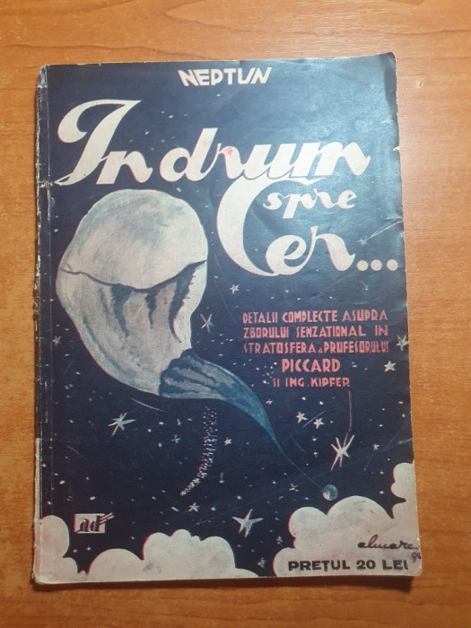 in drum spre cer - zborul in stratosfera a profesorului piccard si kipfer - 1931