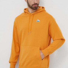 Puma hanorac de bumbac bărbați, culoarea portocaliu, cu glugă, imprimeu, 625036