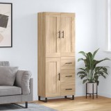 Cumpara ieftin Dulap &icirc;nalt, stejar sonoma, 69,5x34x180 cm, lemn compozit