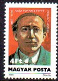 UNGARIA 1986, J&oacute;zsef Pog&aacute;ny, Scriitor, jurnalist, MNH, neuzat