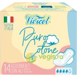 Absorbante Ultra Subtiri de Zi din Bumbac Hipoalergenic 4 Picaturi Puro Cotone 14buc