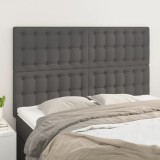 vidaXL Tăblii de pat, 4 buc, gri, 72x5x78/88 cm, piele ecologică