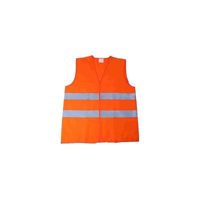 Vesta refelctorizanta portocalie, dungi reflectorizante, marime universala, MACI012 foto