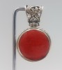 Pandantiv Argint Vintage Coral Art Nouveau, 19.5 gr, Bijuterie Colectie