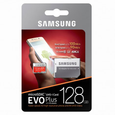 Card memorie MicroSDXC Samsung EVO Plus cu adaptor 128GB Clasa 10 UHS-1 U3 MB-MC128GA/EU foto