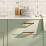 vidaXL M&acirc;nere de dulap, 10 buc., bronz, 128 mm, oțel inoxidabil