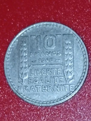 10 francs 1948 Franta, stare UNC + luciu (1) [poze]. Discount conform descriere [10 - 20 %. Vezi descrierea.]. foto