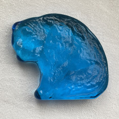 Urs din sticla albastra, arta scandinava, sfarsit de secol 20