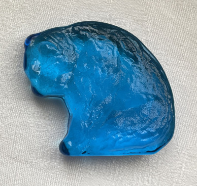 Urs din cristal suflat manual, design Chr. Sjogren, Lindshammar, Suedia, sec. 20 foto