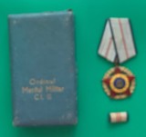 ORDINUL MERITUL MILITAR CL.3 RPR, CU CUTIE SI BARETA - RAR!