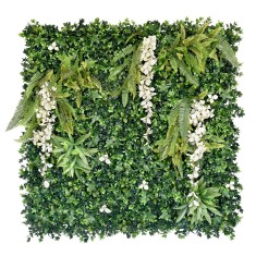 Perete verde suspendat pentru grădină din plastic 100x100 cm foto