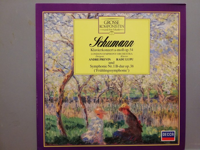 Schumann &ndash; Piano Concerto &amp; Symphony no 1 (1975/Decca/Holland) - Vinil/NM+