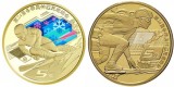 2 monede China 5 Yuan 2022 UNC &quot;Olimpiada de iarna 2022 Beijing&quot; UC118+UC119